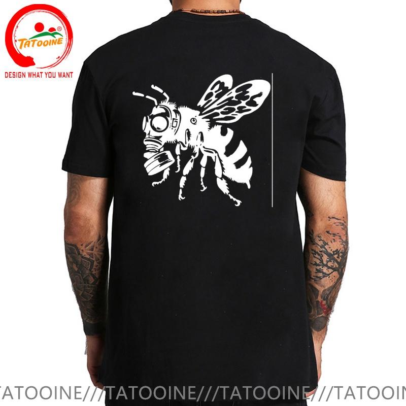 Funny Design Bee With Gasmask Sred Doublet Unisex Fashion Trendy Casual Clothing Stylish Tops Tee Shirt Leisure Tshirt Unisexs