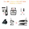 For BMW 1 Series F20 2012-2016 Interior Central Control Panel Door Handle 5D Carbon Fiber Stickers Decals Car Styling Accessorie