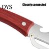 Easy Peel Vegetable Tool Peeler with Wooden Handle Stainless Steel Blade Kitchen Fast Peeling Built-in Bottle Opener for And Slicing Vegetables