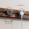 Retro Black Walnut Wood Grain Track Socket with USB Power Strip - Multi-functional British Design