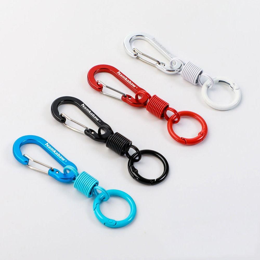 5pcs with Multi-color Spring Hook Key Ring Holder Carabiner For DIY Jewelry Accessories