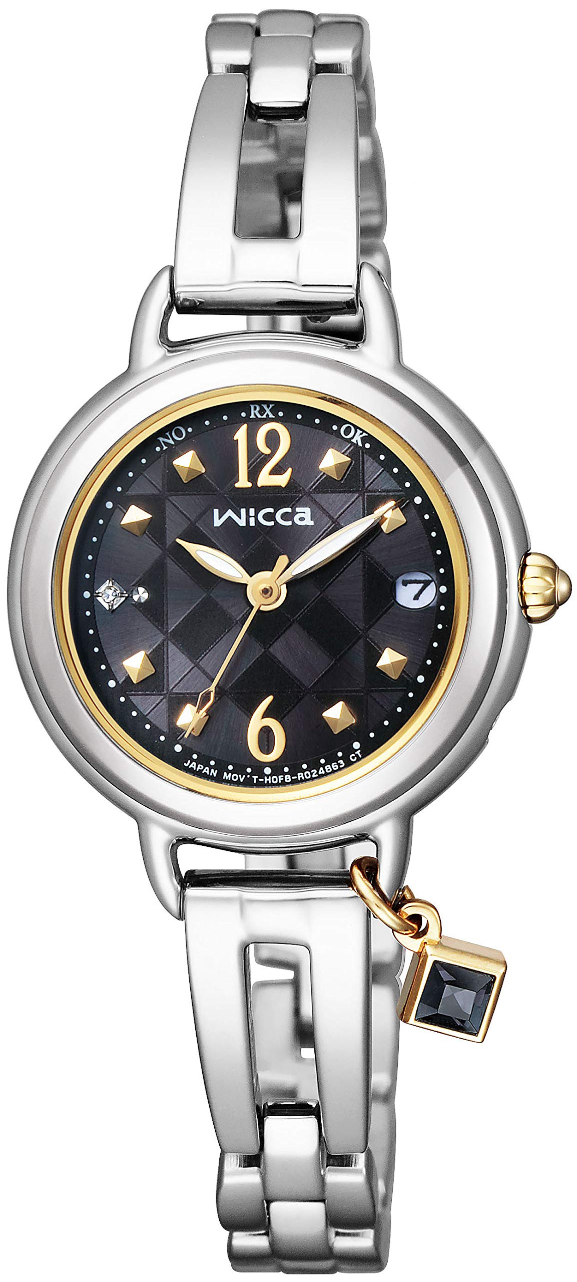 

[Citizen] Wicca Solar Tech Radio Watch Bracelet Line Happy Diary KL0-910-51 Women s Silver