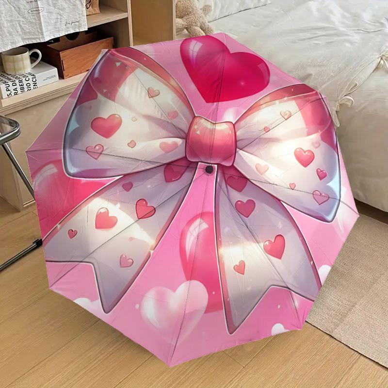 

1pc Bowtie, Heart Automatic Open/Close Umbrella, 8-Rib Sturdy Frame, Umbrella for Travel, Everyday, Formal Events yy251126003