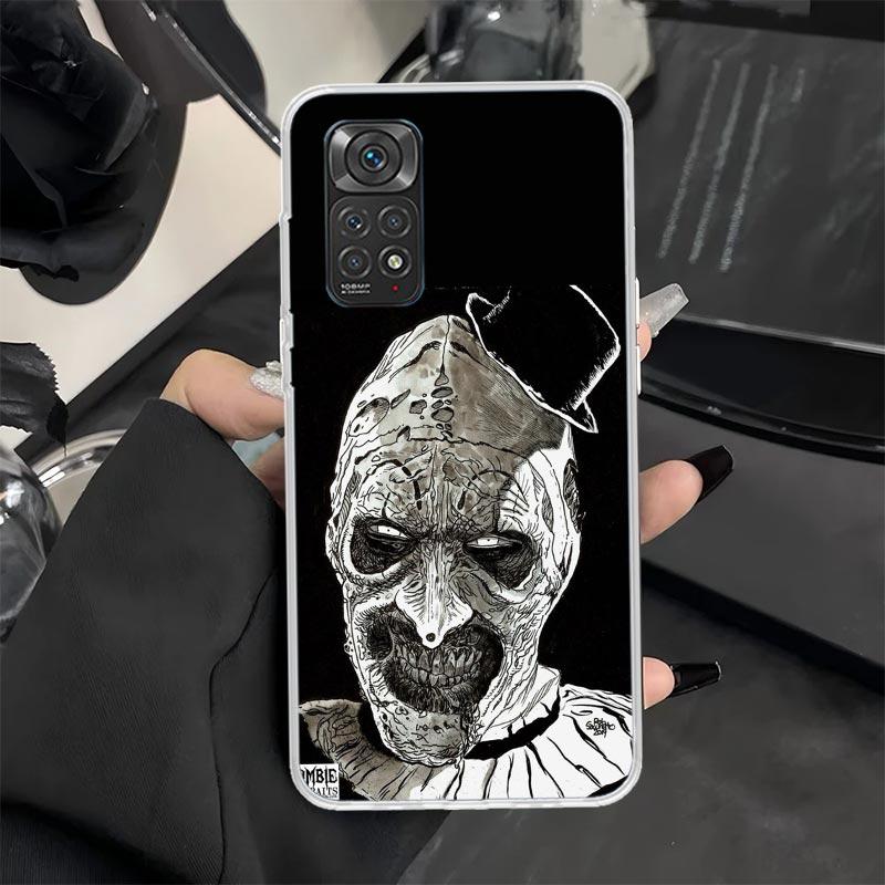 Horror Movie Terrifier Phone Case for Xiaomi Redmi Note 14 13 12S 12 11S 11T 11E Pro Plus 11 10 10S 9S 5G Soft Silicone Cover Re