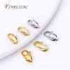 18K Gold Plated Brass Oval Lobster Clasp Connector Rhodium plated Lobster Clasps Lock DIY Jewelry Making Findings Supplies
