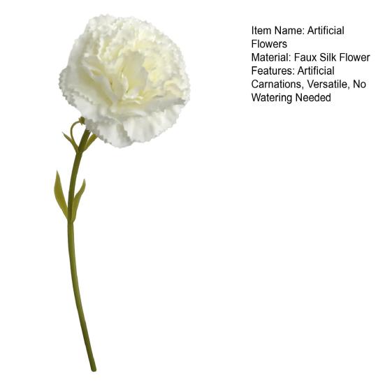 Artificial Carnations, Soft Realistic Faux Blooms, Pastoral Style Floral Arrangement, for Home Wedding Party
