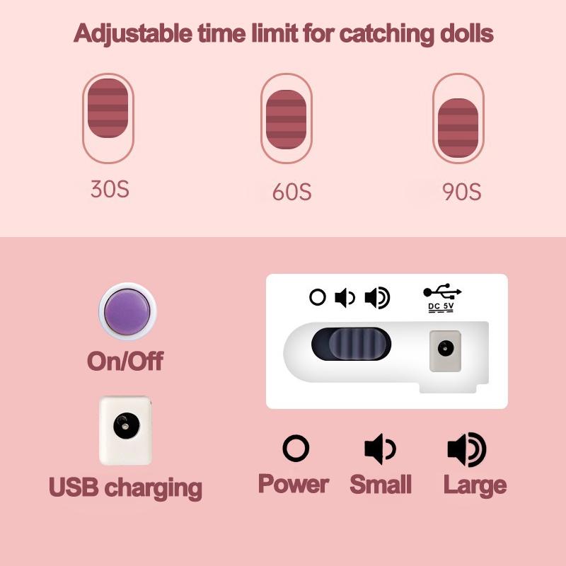 Children's Doll Grabbing Machine, Small Household Mini Clip Doll, Large Coin Twist Machine