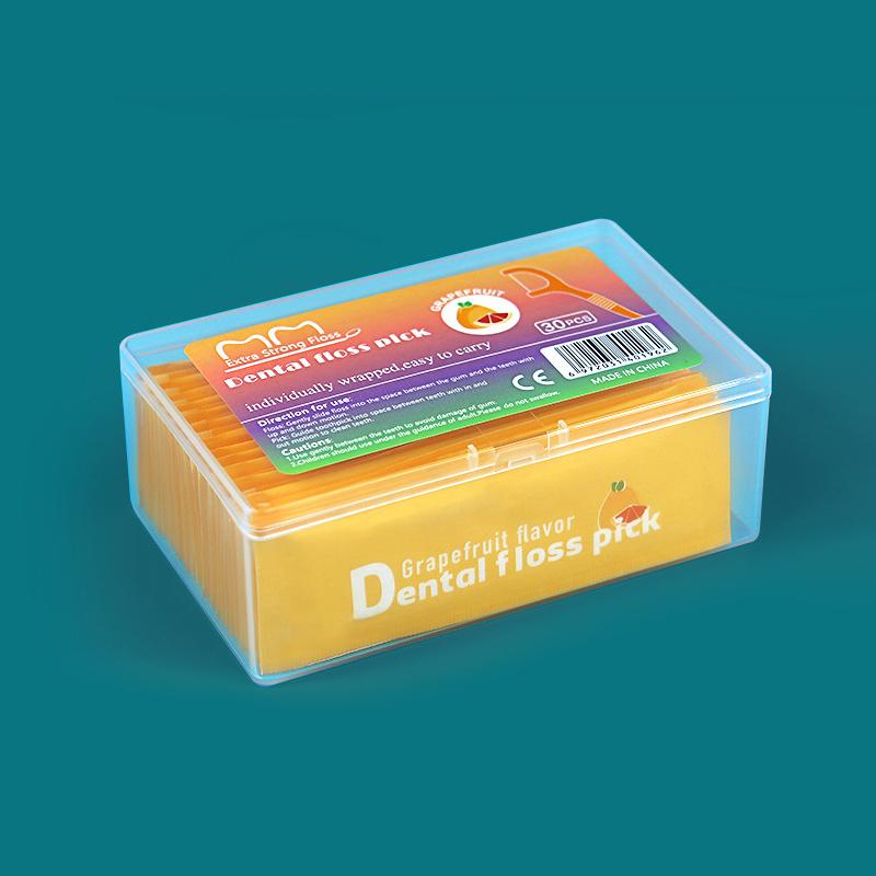 30 Pcs/Box Floss Toothpick Set Colorful Fruit Flavor Dental Floss Pick Portable Toothpick Floss Teeth Cleaner With Storage Tube