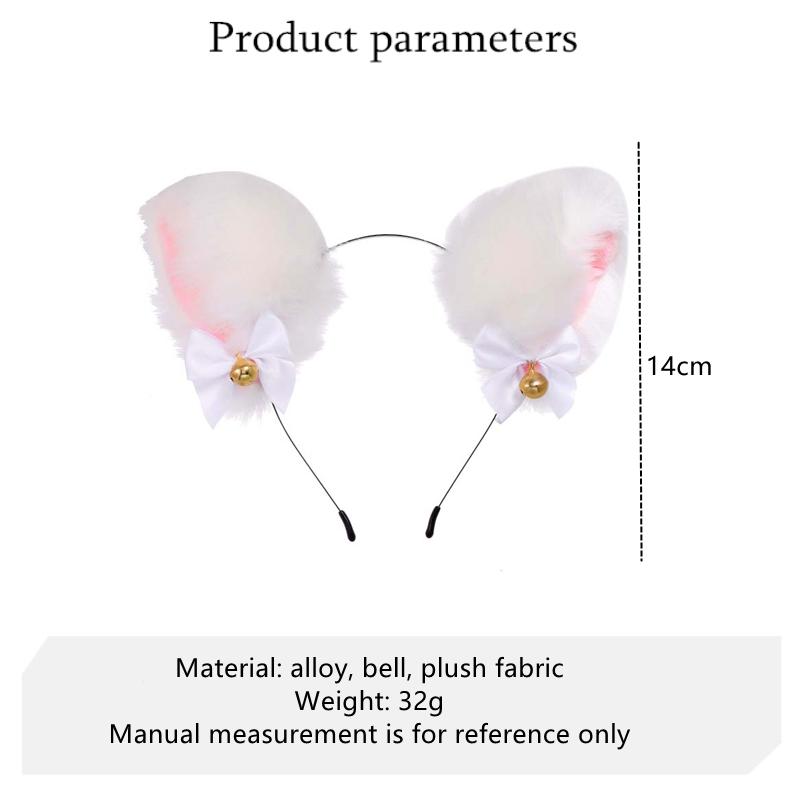 New Cute Cat Ears Hairband for Women Fashion Plush Bell Cosplay Animal Fox Headband Sexy Hair Band Girls Hair Accessories