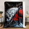 Wolf and Raven with Ice and Fire Design Patterned Flannel Blanket Perfect for the Bedroom Living Room, Sofa, or a Little Nap