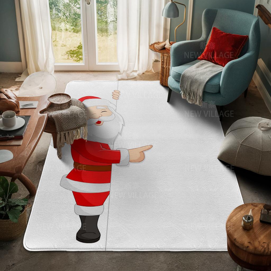 House Entrance Carpet Home Door Mat Living Room Bath Foot Bathroom Non-slip Water Absorption Rugs Bath Merry Christmas Winter