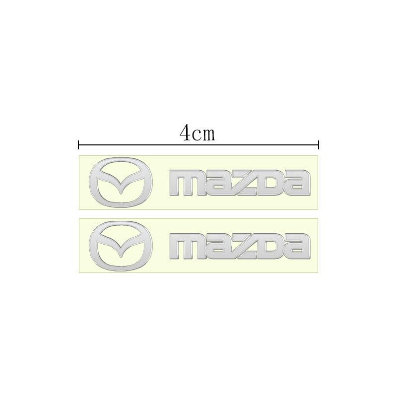 For Mazda Metal Emblem Decals – Auto Decorative Stickers for Window & Wiper, Compatible with 3, MX-5 (ND), 6, CX-5, RX-8, CX-3 GH3