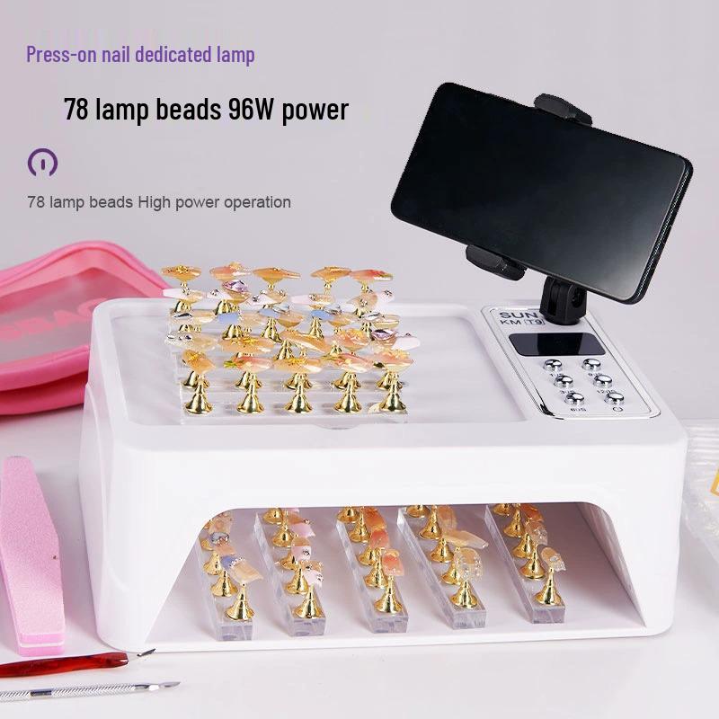 Portable Cross-Border Nail Lamp with UV/LED Dual Light for Quick-Dry, Wearable, Special Nail Phototherapy