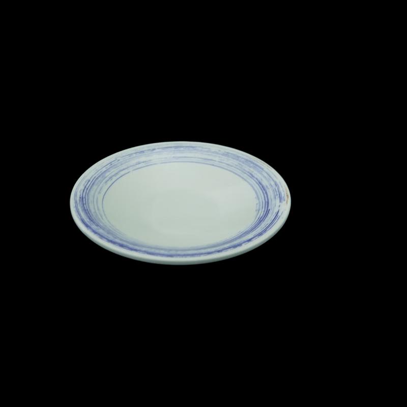 

Melamine Blue Rim Threaded 8.75-inch Round Dinner Plates
