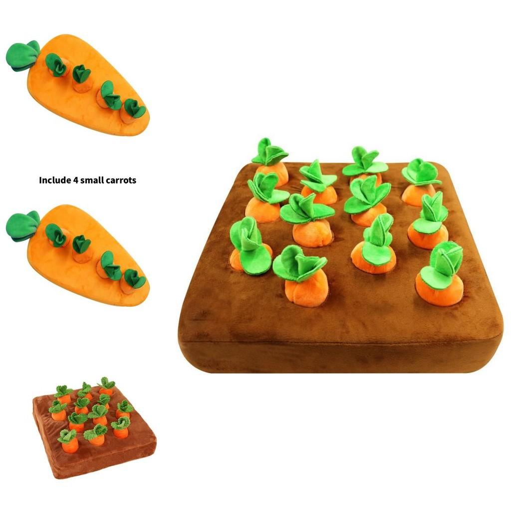 Soft Carrot Plush Toy For Early Education And Pet Chewing Play