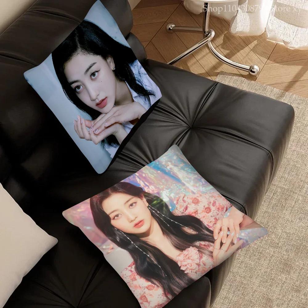 1PC Korean Group Jihyo Pillow Case Square Pillow Cushion Cover Bedroom Sofa Room Decoration Casual Kpop T-TWICE Pillow Cover