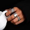 3Pcs/Set Irregular Geometric Chunky Twisted Rings for Women Fashion Smooth Silver Color Hollow Out Rings Set Party Jewelry Gifts