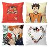 Anime Haikyuu Cartoon Cushion Cover Pattern Printed Pillowcase for Living Room Sofa Cushion Cover & Bedroom Decor