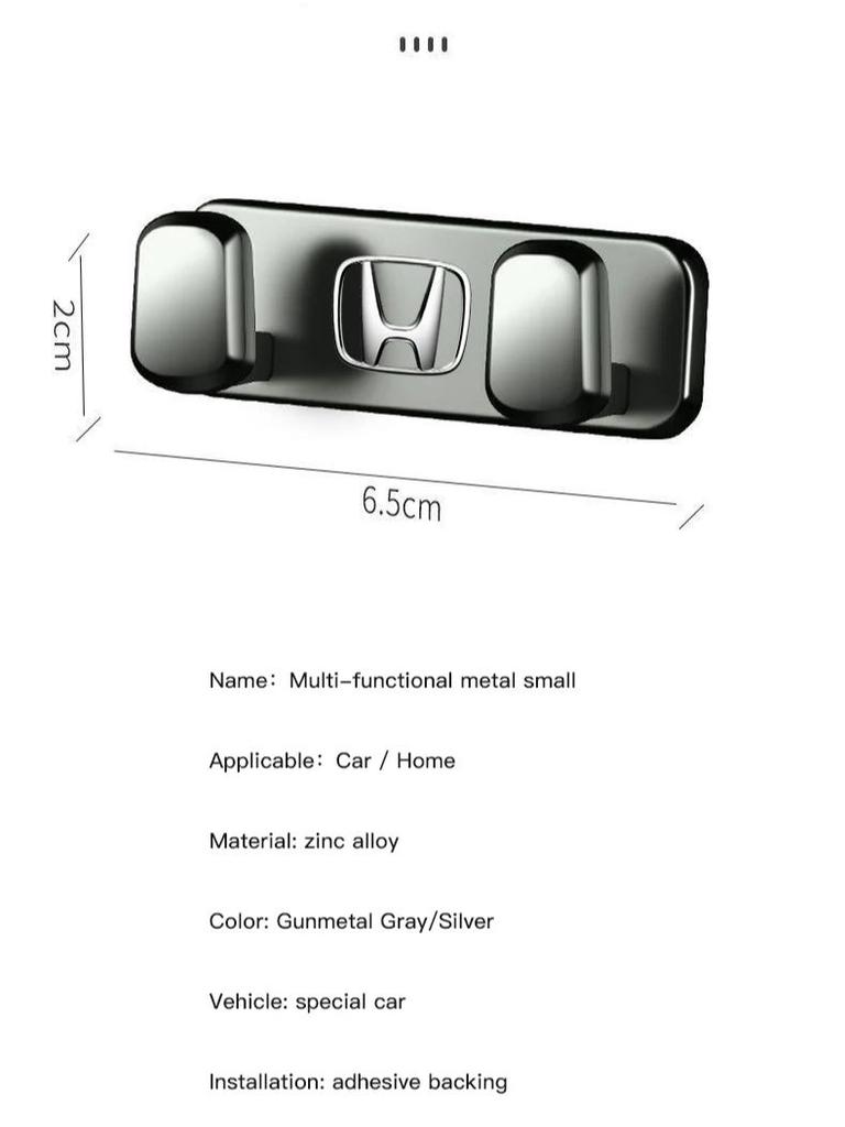 Zinc Alloy Car Hooks Indoor Storage Bracket Tools Accessories For Honda Civic Fit Jazz Accord Pilot CRV Odyssey Passport City