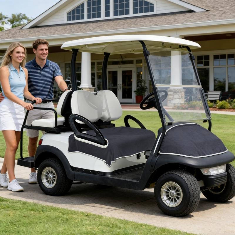 Universal Golf Cart Seat Cover Compatible With Most 2 Seater Carts Having Accurate Armrest Openings For Easy Installation