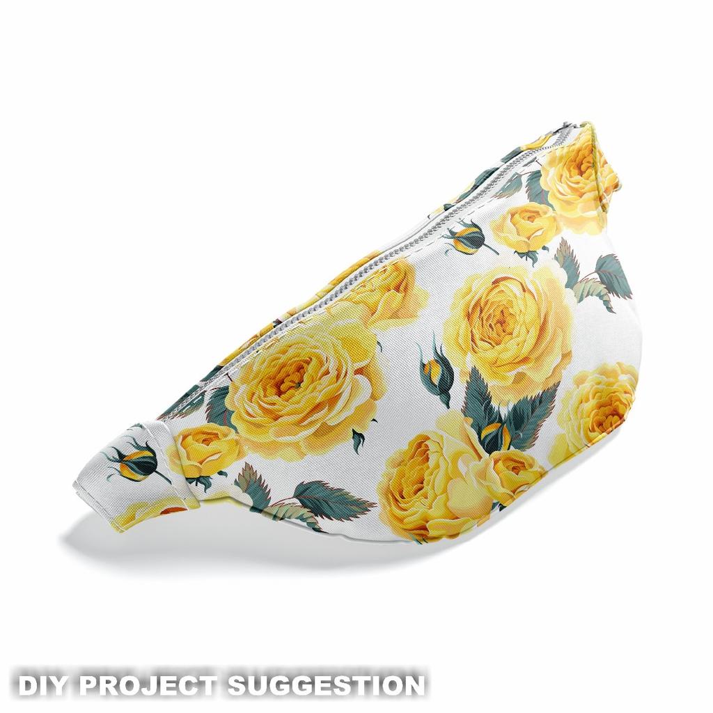Outdoor Dekostoffe Oxford - Motiv Gelbe Rosen 2