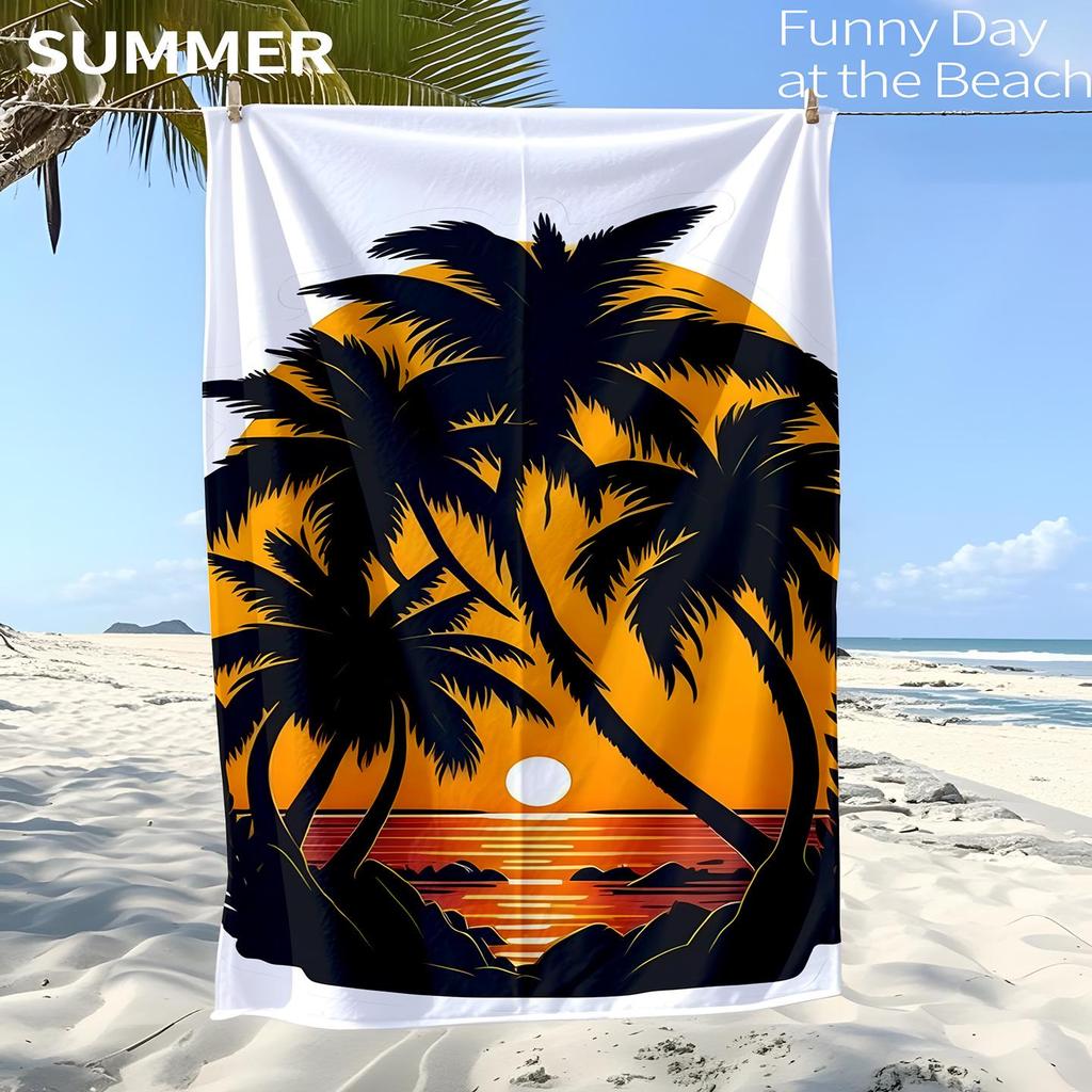 Quick-Drying Ultra-Fine Fiber Sports & Beach Towel - Absorbent, Digitally Printed for Adults