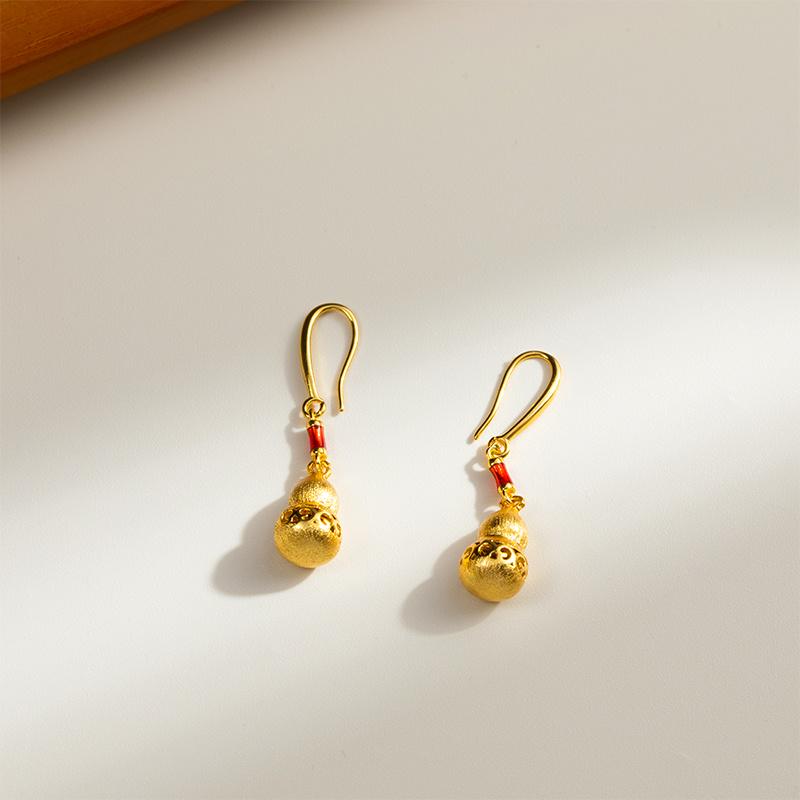 

Изысканные ретро серьги-тыквы с ажурным узором - Роскошные и универсальные для женщин