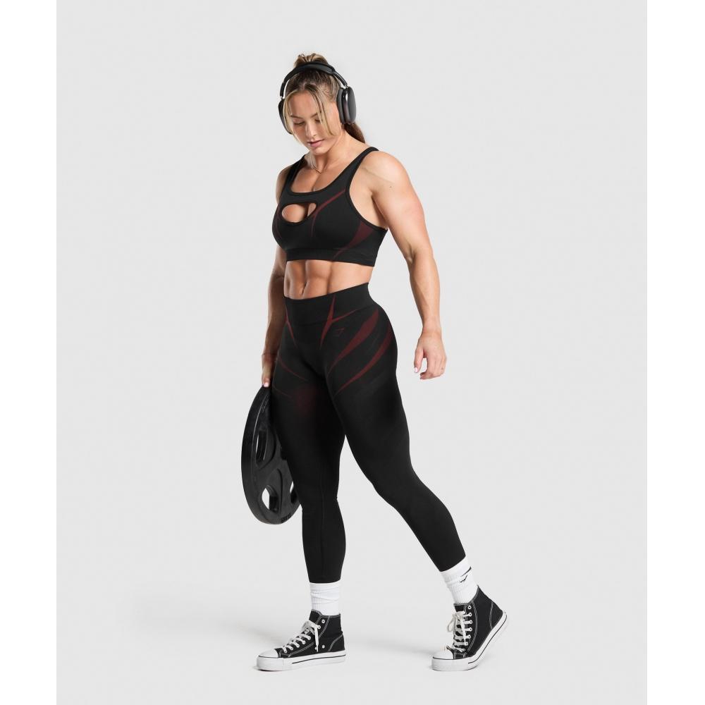 Gymshark Apex Lift Sports Bra Black Reps Red B1c5e Bcm2