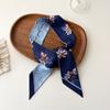 Europe  Fashion New National Style Small Nroken Flower Women's Decorative Twill Binding Bag Handle Silk Scarf Ribbon Scarf