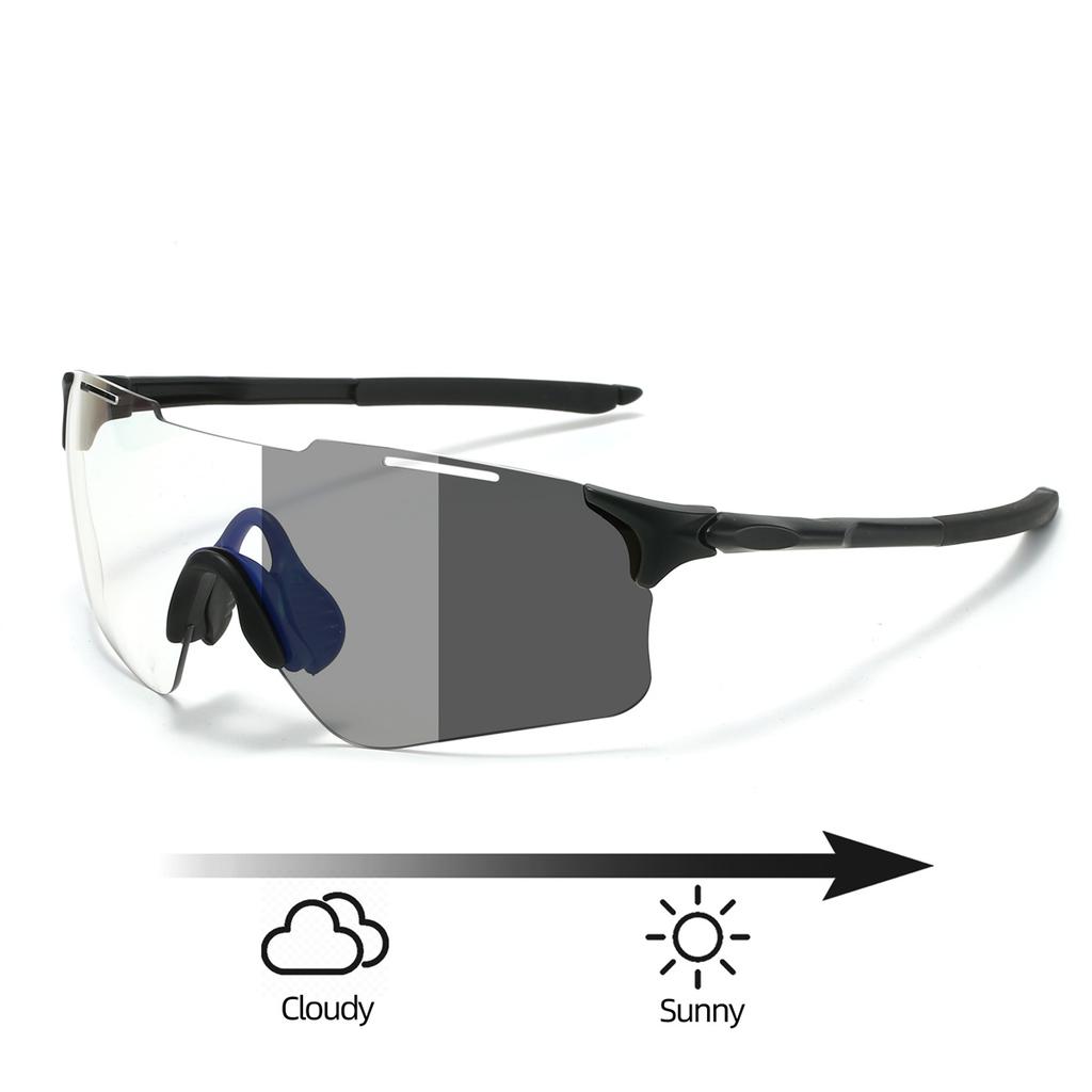 Rimless Photochromic Sports Goggle Men Fashion Professional Cycling Sunglasses Women Trendy Outdoor Protective Shades