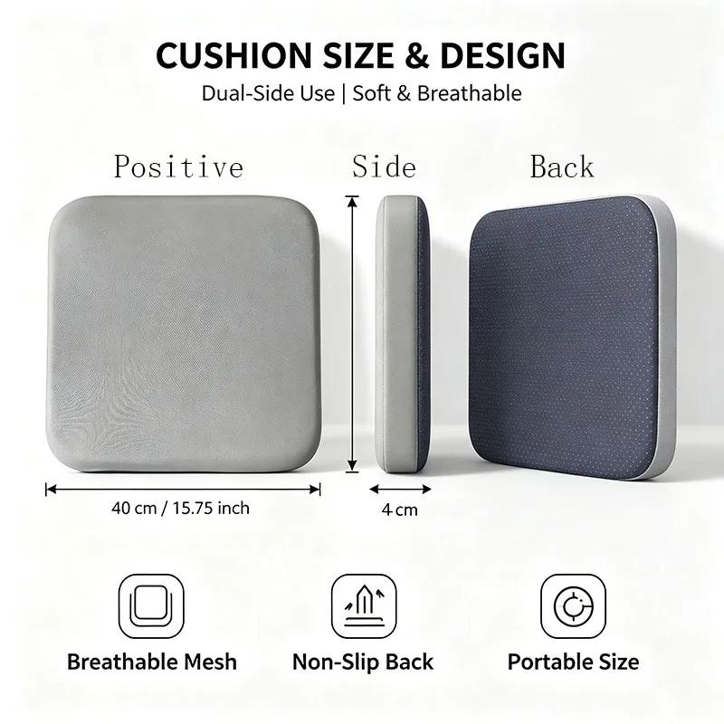 4cm Thick Foam Seat Cushion - Ultra Soft Office Chair Pad | Car Seat Pad for Long Sitting Lumbar Support & Pain Relief