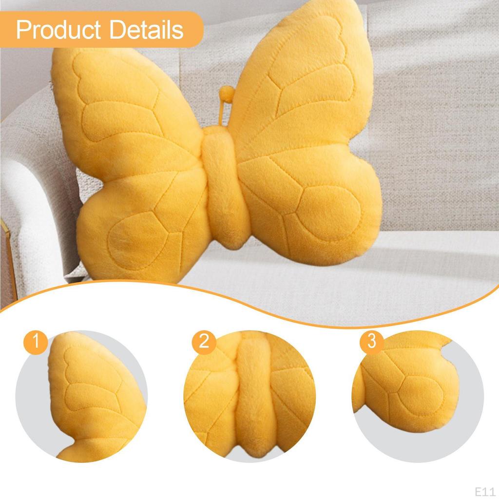 Butterfly Shaped Throw Pillow Animal Birthday Gift Home Decor Decorative Cute for Office