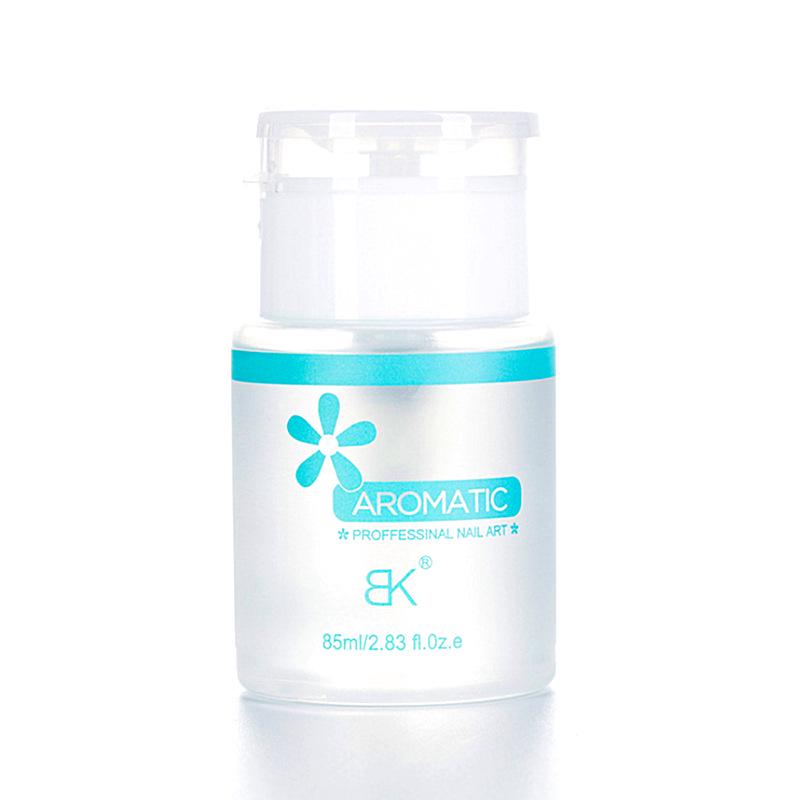 BK Press-Type Nail Polish Remover 85ml - Gentle Floral Scent for Nail Care and Cleansing