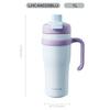 (LOCK&LOCK) Giant Ceramic-Coated Insulated Mug for Men And Women Students, Stylish Hot And Cold Water Bottle with Handle, 1L Sky Blue
