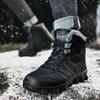 FashionMen Outdoor Boots Winter Ankle Boots Warm Popular Footwear Male Casual Snow Shoes Leather Walking Shoes Hunting Boots Men