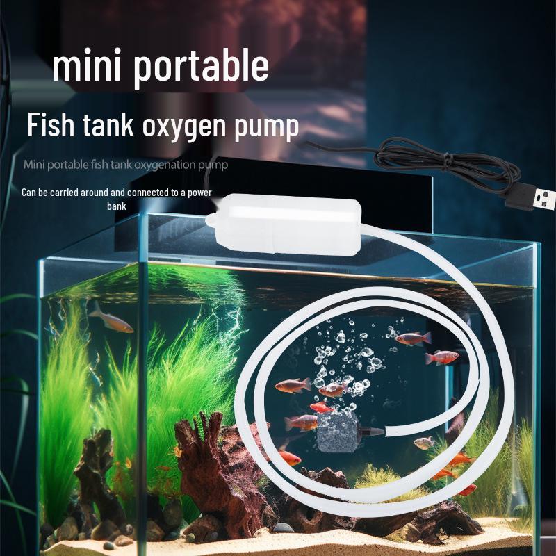 USB Rechargeable Portable Fish Tank Oxygen Pump for Outdoor Fishing and Aquarium Use