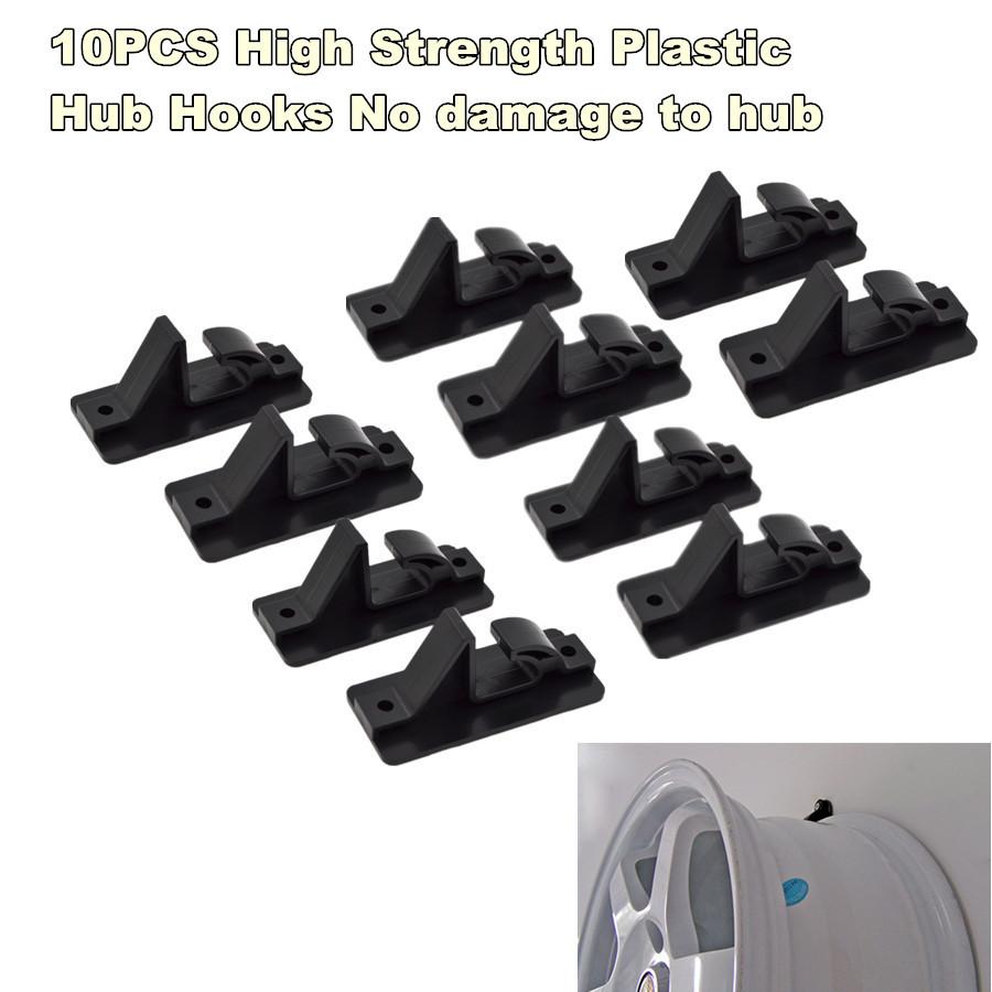 10Pcs/Lot Plastic Tire Wheel Rim Hub Hook Shop Display Wall Mounted Hanging Hook