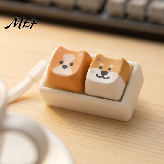 Office Anxiety Relief Toy Cartoon Dog Fidget Keyboard Toy, 1/2/3/4/9-Key Push Button Stress Mini for Backpack Handbag Purse Charm Tactile Feedback