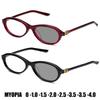 Prescription Pochromic Eyeglasses Women Men Oval Tortoise Shell Frame UV400 Protection Myopia Glasses with Metal Accents
