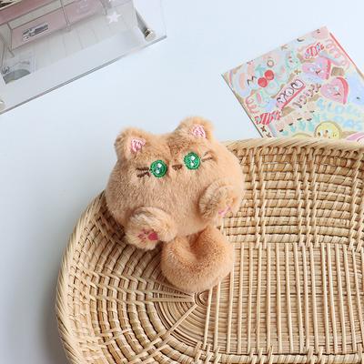 Cartoon Katze Plüsch Schlüsselanhänger Lieblich Weich Plüsch Stofftier Schlüsselanhänger Kinderspielzeug Kawaii Taschenanhänger Hängendes Accessoire Geschenke