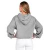 Sweat Crop Oversize à Capuche Femme Gris Chiné – 290 g/m² - Gris