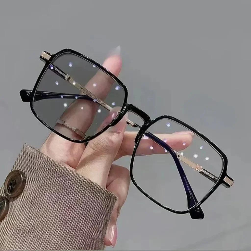 

Women s Trendy Photochromic Myopia Glasses Outdoor Color Changing Sunglasses Luxury Square Spectacles Eyewear