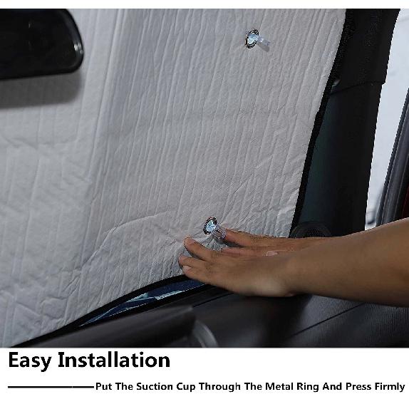 Perdeaua mașinii Anti-UV Capac parasolar pentru fereastră Parbriz Parasolar Pad izolator pentru Jeep Wrangler JL 2018-2023 Accesoriu interior