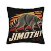 Jimothy the Ballard Seattle Raccoon Pillow Case  Retro Trendy Pillow Cover Custom Pillowcases For Sofa Couch Bed Living Room