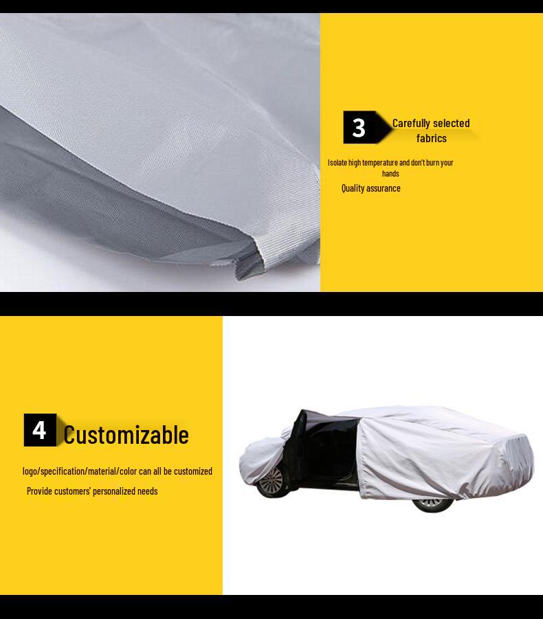 PEVA Single Layer All-Season Car Cover: Wind, Sun & Rain Protection