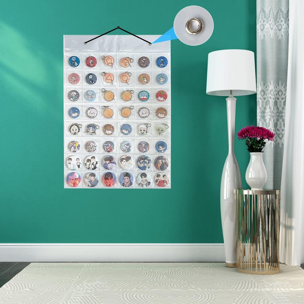 Goray Oficjalny Segregator na Odznaki Kieszeń Ścienna Kolekcja Kieszeń Gumowy Pasek Akrylowy Brelok Odznaka 32mm 44mm 57mm 65mm 75mm Kompatybilny 80x54cm Odznaka