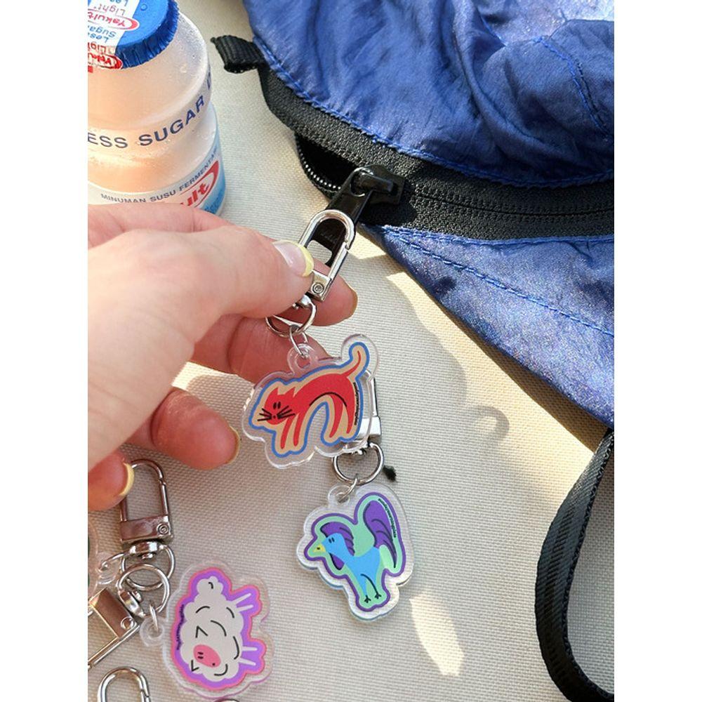 sundaymorningplate 12 zodiac cat keychain