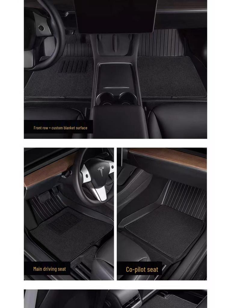 Tesla Model Y/3 Facelift Left-Hand Drive HK TPE Odorless Floor & Trunk Mats