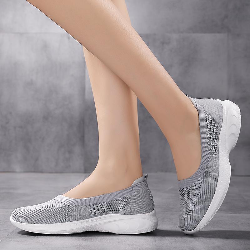 Women’s Sandals Slip on Sneakers Casual Summer Black Socks Shoes Blue Lightweight Beach Shoes Large Size