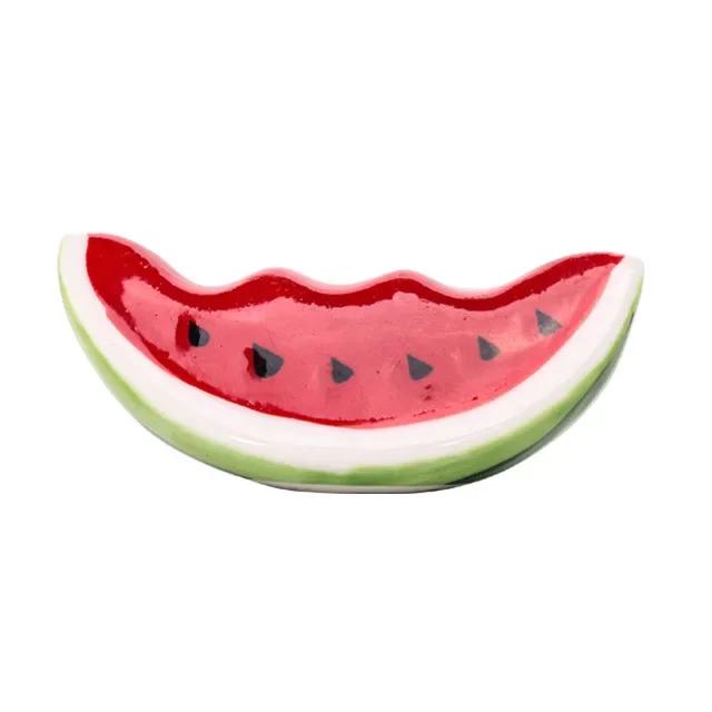 Ceramic Cute Red Watermelon/tomato Chopstick Holder Creative Home Fruit Spoon Fork Holder Kitchen Tableware